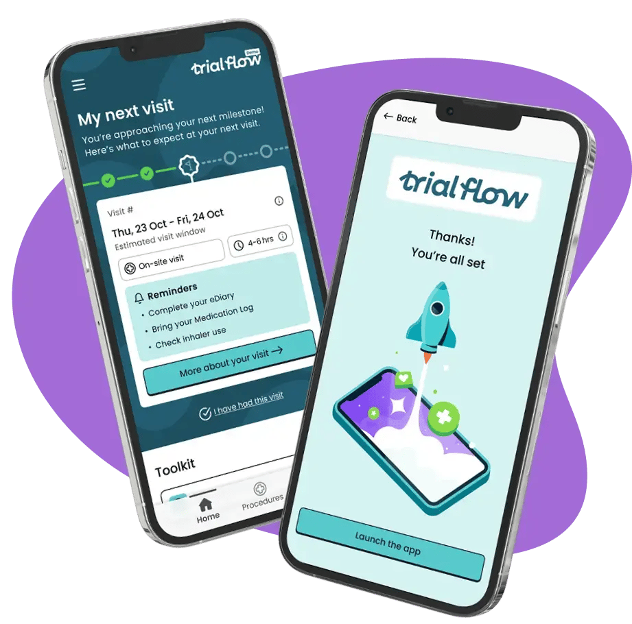 Trial Flow demo screens