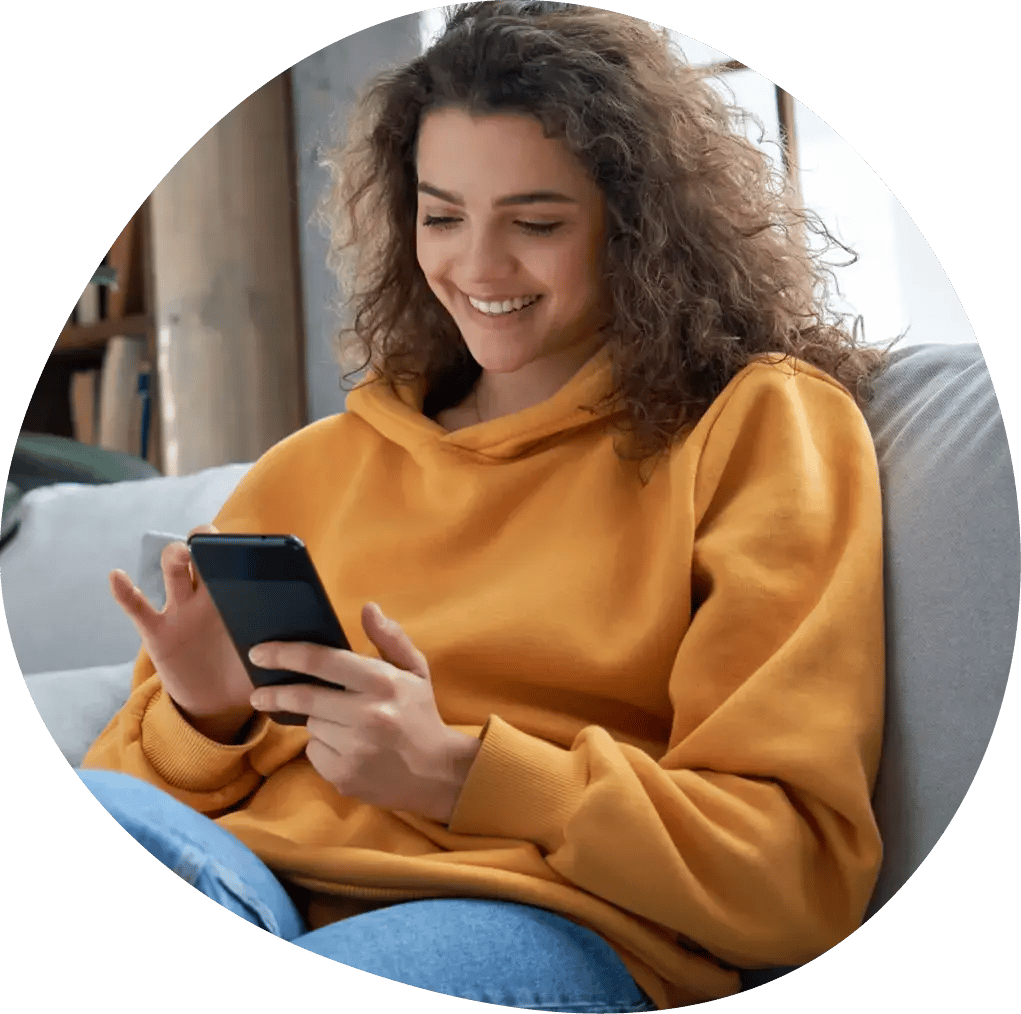 Teenage girl using her mobile phone Teenage girl using her mobile phone